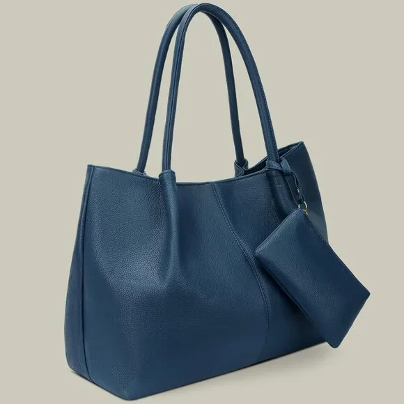 Tote Bag for Women Vegan Leather Shoulder Purse Large Capacity Travel Bag